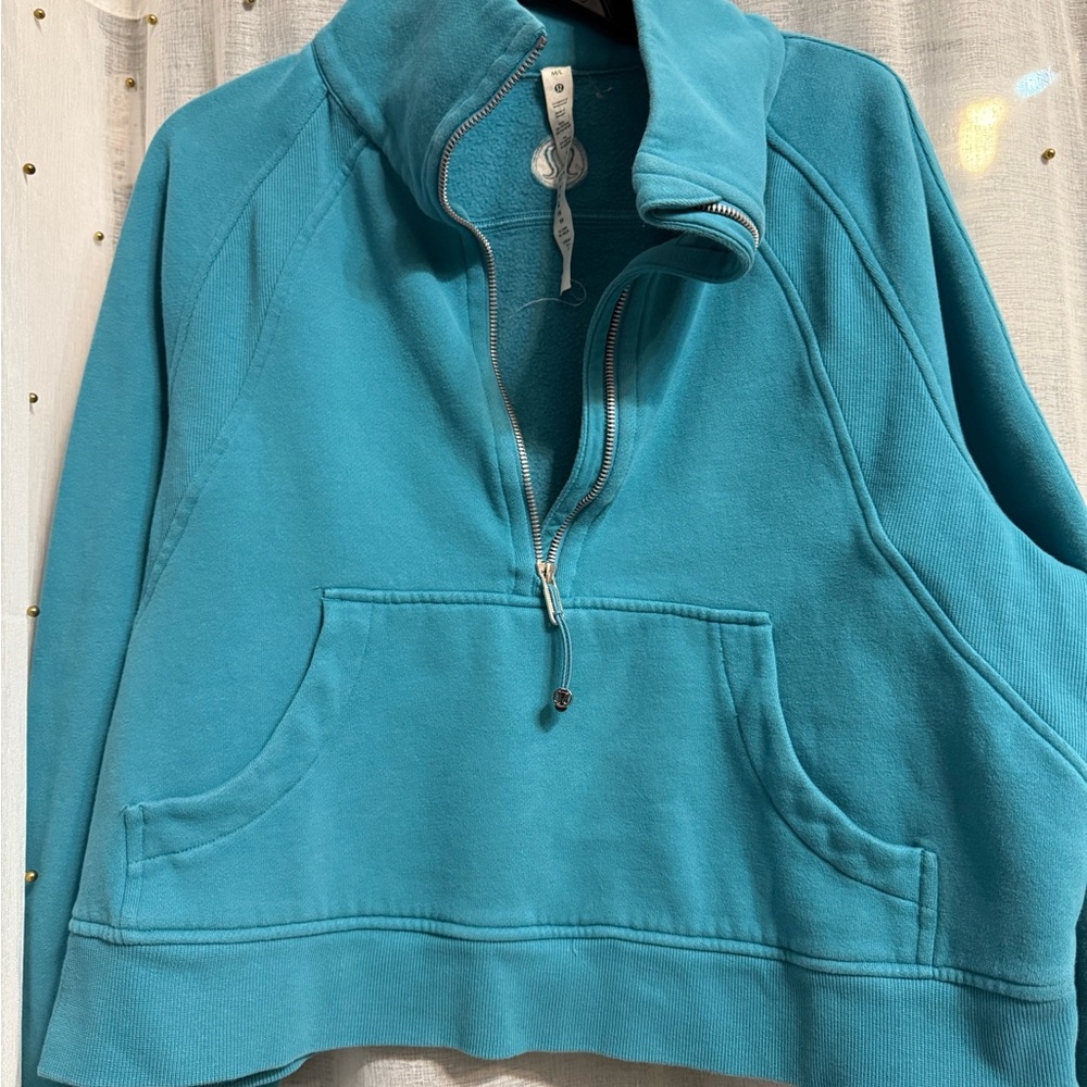 Lululemon Athletica Blue Cowl Neck Sweater